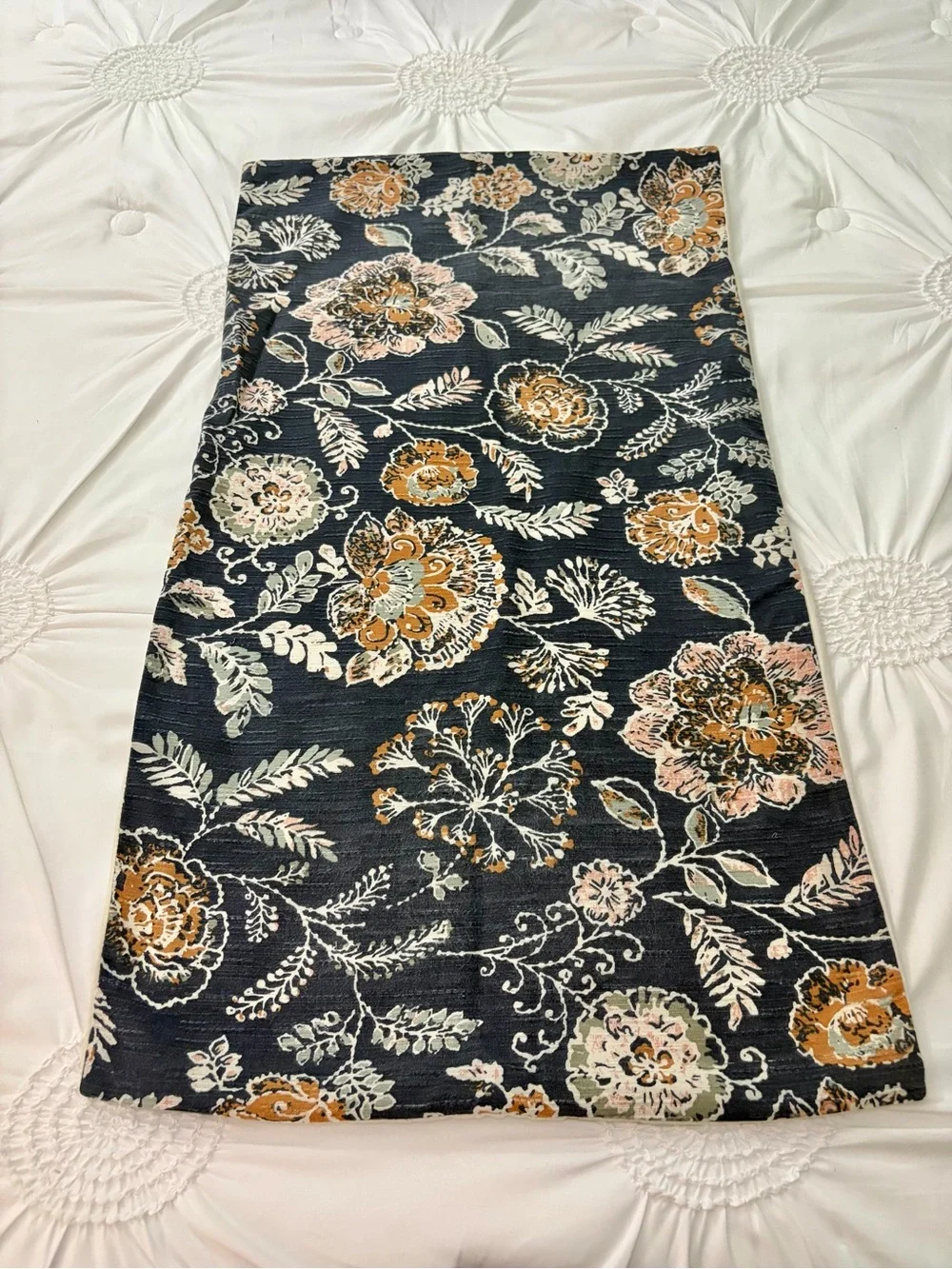 Threshold Navy Blue Bohemian Floral Cotton Blend Rectangular Shams